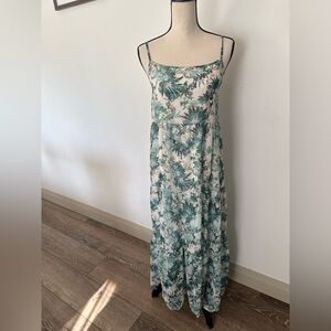 Vanessa Zani Italy Maxi Floral  Dress S NWOT layered/tiered with slip